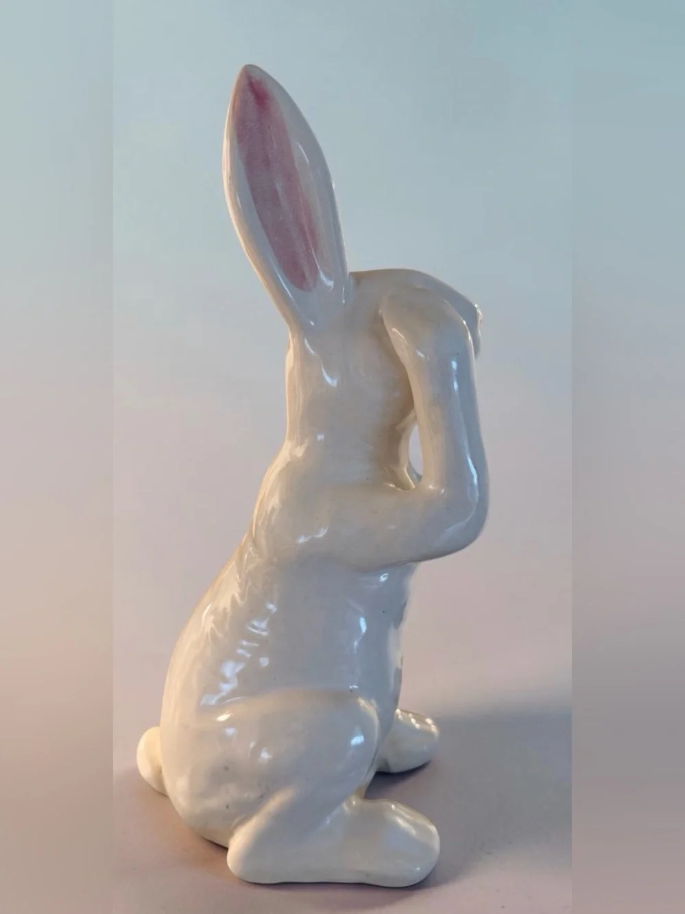 Vintage old pottery see no evil rabbit bunny